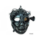 Steampunk pirate mask with lights and hose