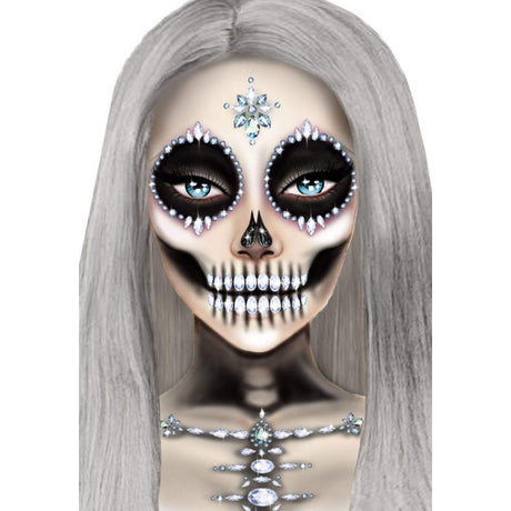 Skeleton Rhinestone Stick-On Jewels