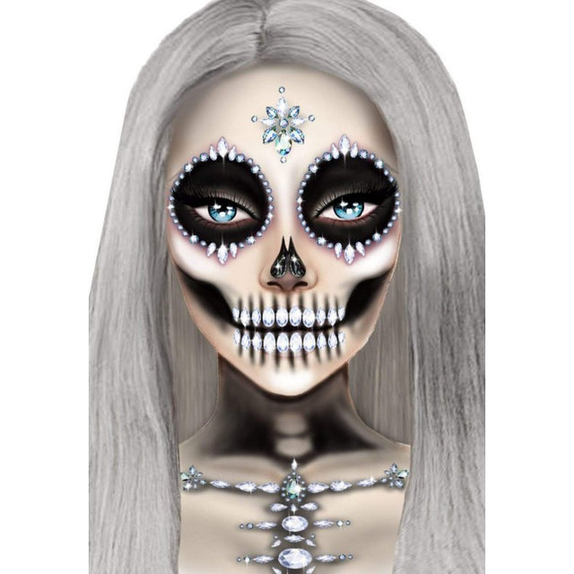 Skeleton Rhinestone Stick-On Jewels