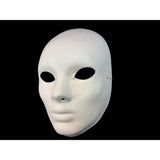Blank face Paper Mache mask - White