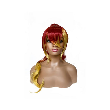Red Yellow Exorcist cosplay wig