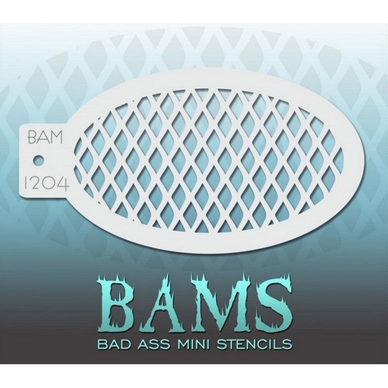 BAM 1204 Bad Ass Mini Stencil - Fishnet