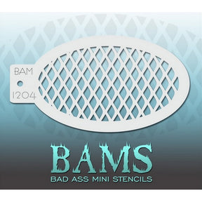 BAM 1204 Bad Ass Mini Stencil - Fishnet