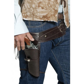 Western Gunman Belt & Holster Brown
