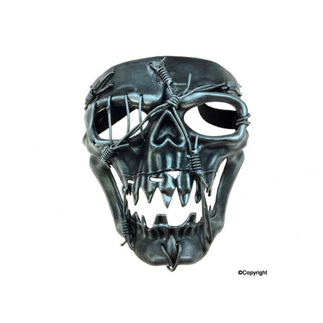 Halloween Skull Mask - Silver