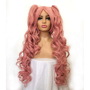 Pink curly lolita wig