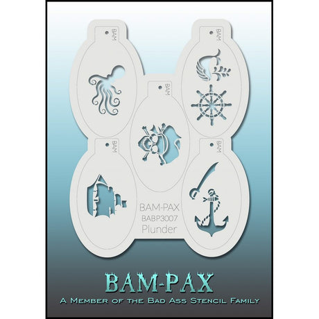 BAM-PAX BABP 3007 Bad Ass Stencil - Plunder pirates