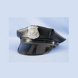 Police Hat with badge - Black