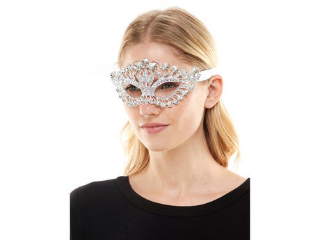 Rhinestones Venetian Mask Crystal