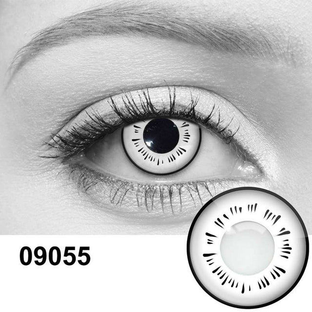 White Eye cosplay contact lenses - white