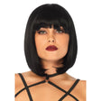 Short natural bob wig with bangs - Black
