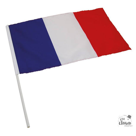 France flag - 30x40 cm with Handle 60 cm