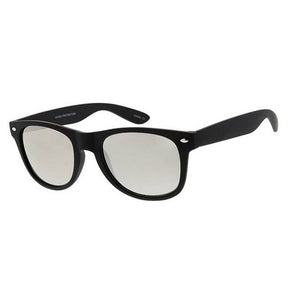 Unisex Plastic Standard WF Rubberized Black Frame w/ Silver Mirror Lens (Single Color)