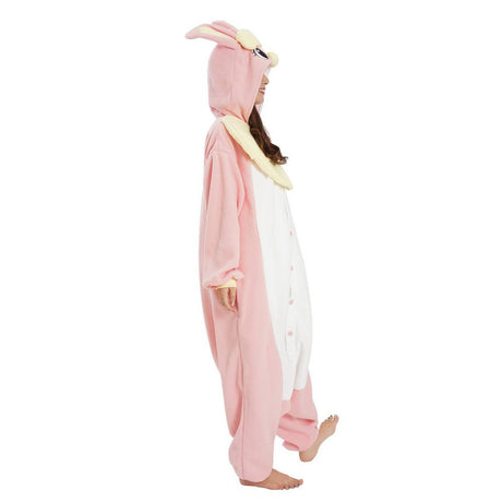 Fluffy Rabbit Pink Kigurumi onesie- adult