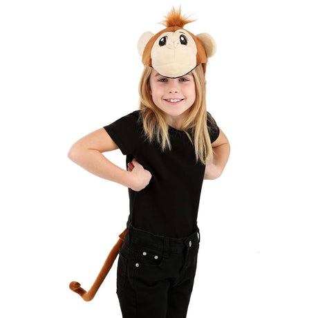Monkey Plush Headband & Tail Kit