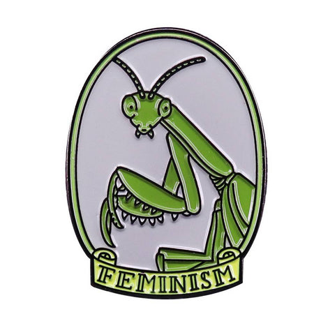 Feminism Praying Mantis Brooch