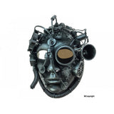 Steampunk pirate mask with lights and hose