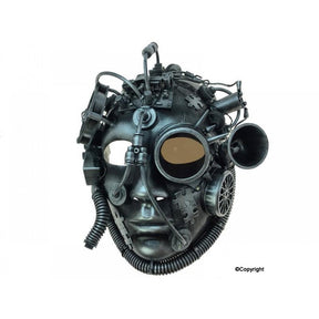 Steampunk pirate mask with lights and hose