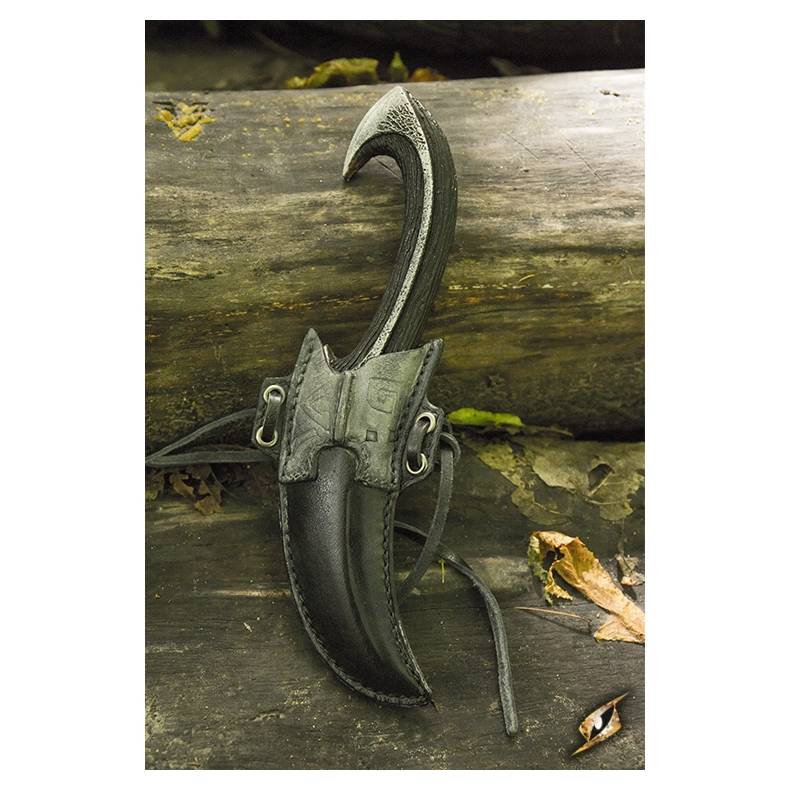 Dark Elven throwing Knife with Holder