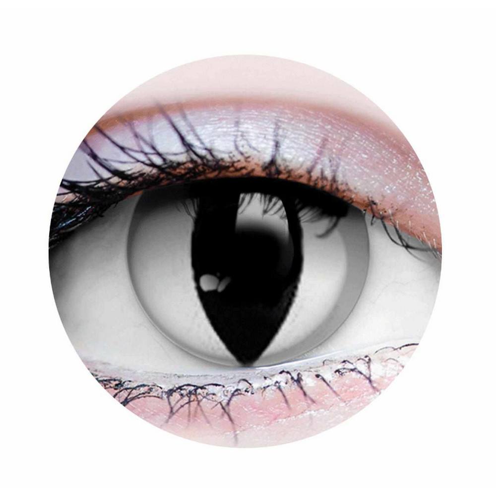 Venom Contact Lenses- White & Black Cat Eye