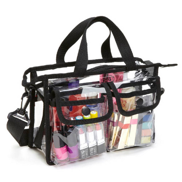 Shoulder Clear Transparent pvc Makeup Bag Travel Cosmetic