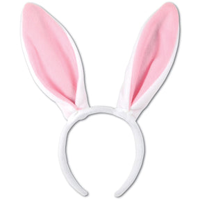 Soft Touch Bunny Ears - White/Pink