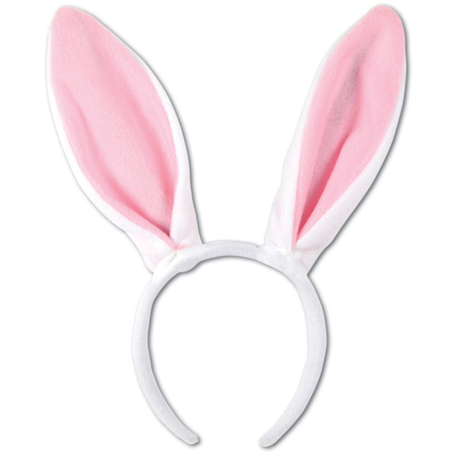 Soft Touch Bunny Ears - White/Pink