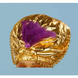 TURBAN with beads - Gold