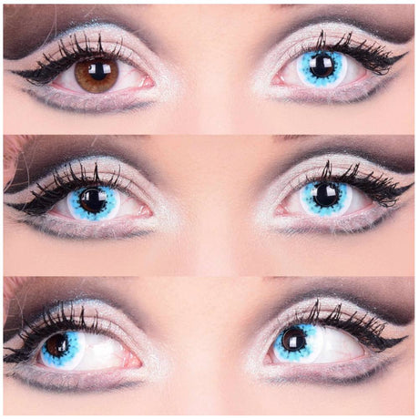 Wraith I Contact Lenses- White & Blue