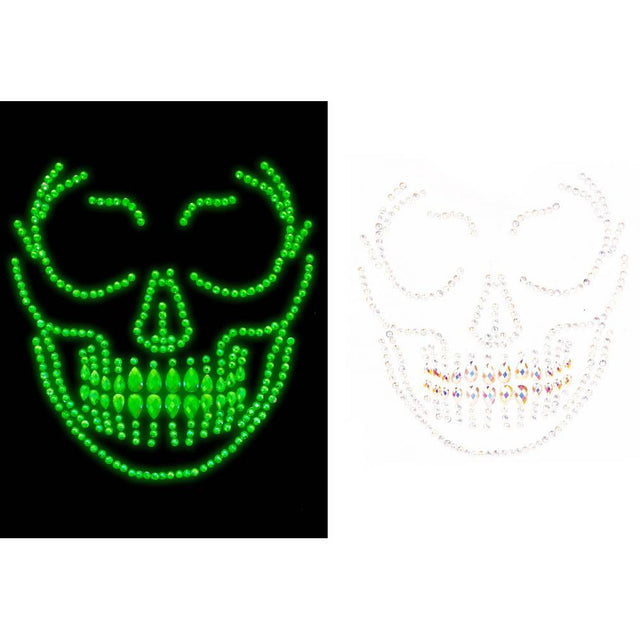 Glow in the dark Skull face jewels
