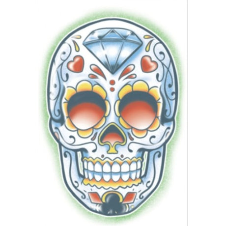El Juegador Temp Tattoo Day of the Dead DOD 102