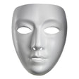 Blank Female plastic plain Mask - White