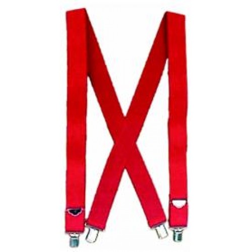 Santa suspenders Red