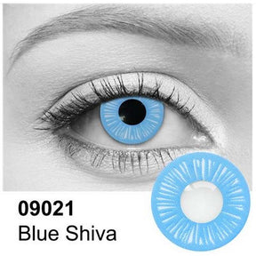 Blue Shiva contact lenses - blue
