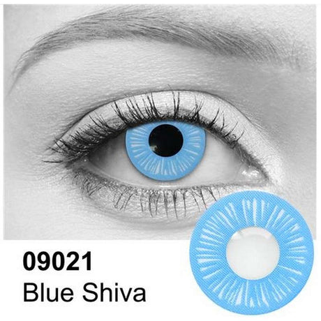 Blue Shiva contact lenses - blue