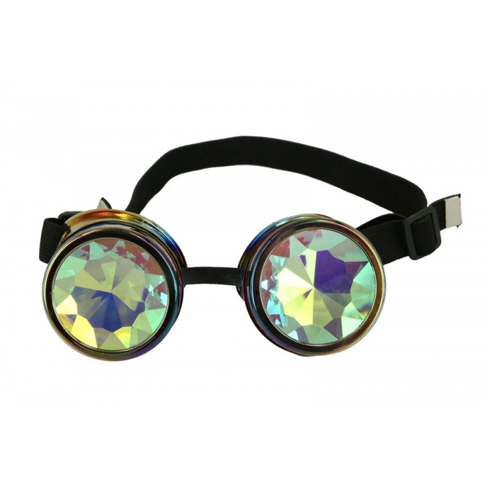 Steampunk Rainbow goggles kaleidoscope lenses