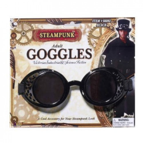 Steampunk Black GOGGLES - Black