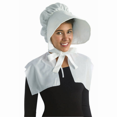 Bonnet - Pilgrim Colonial Times White
