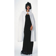 45" White HOODED CAPE White