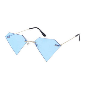 Unisex Metal Medium Diamond Rimless Novelty Frame Assorted