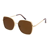 Unisex Metal Glasses Large Square Thick Frame - Assorted