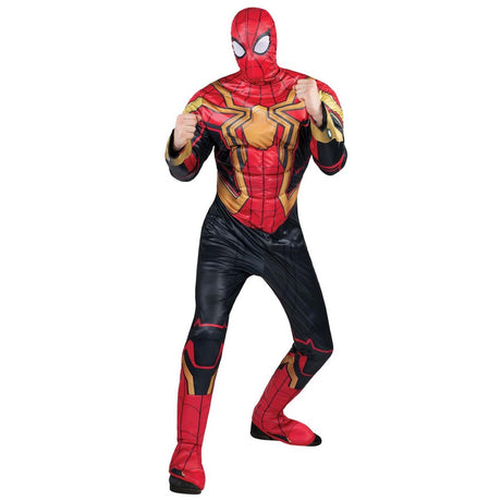 Spiderman Integrated Muscle Chest costume- SD, Officially licensed Marvel superhero disguise for adults