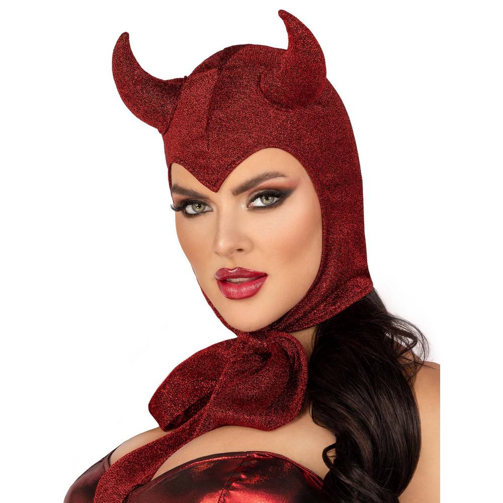 Glitter Shimmer Vintage Devil Bonnet- Red O.S.