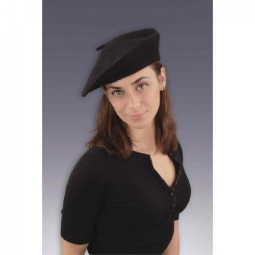 French Beret Hat - Black