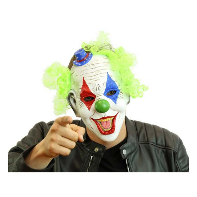 Latex Clown Mask with hair