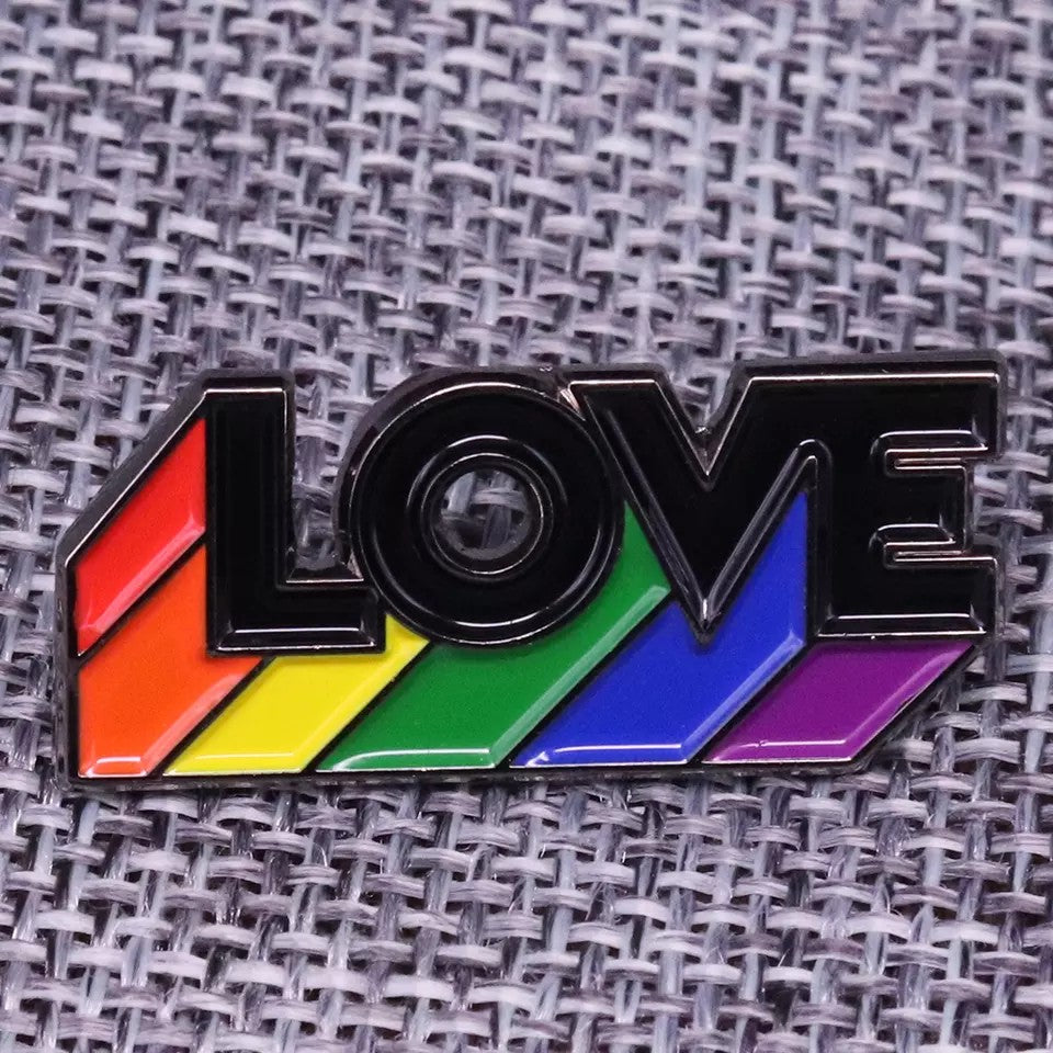 Love rainbow Brooch LGBT gay pride Enamel Pin