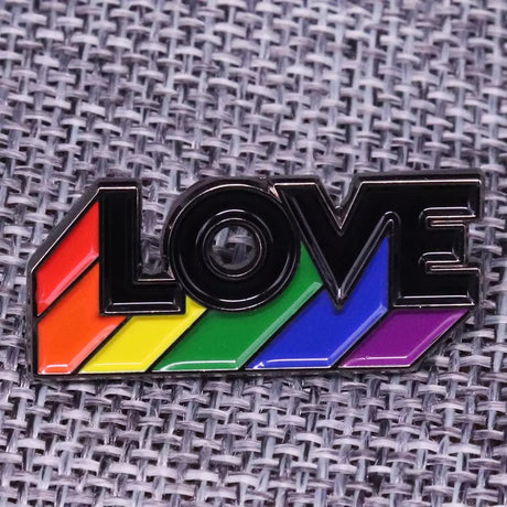 Love rainbow Brooch LGBT gay pride Enamel Pin