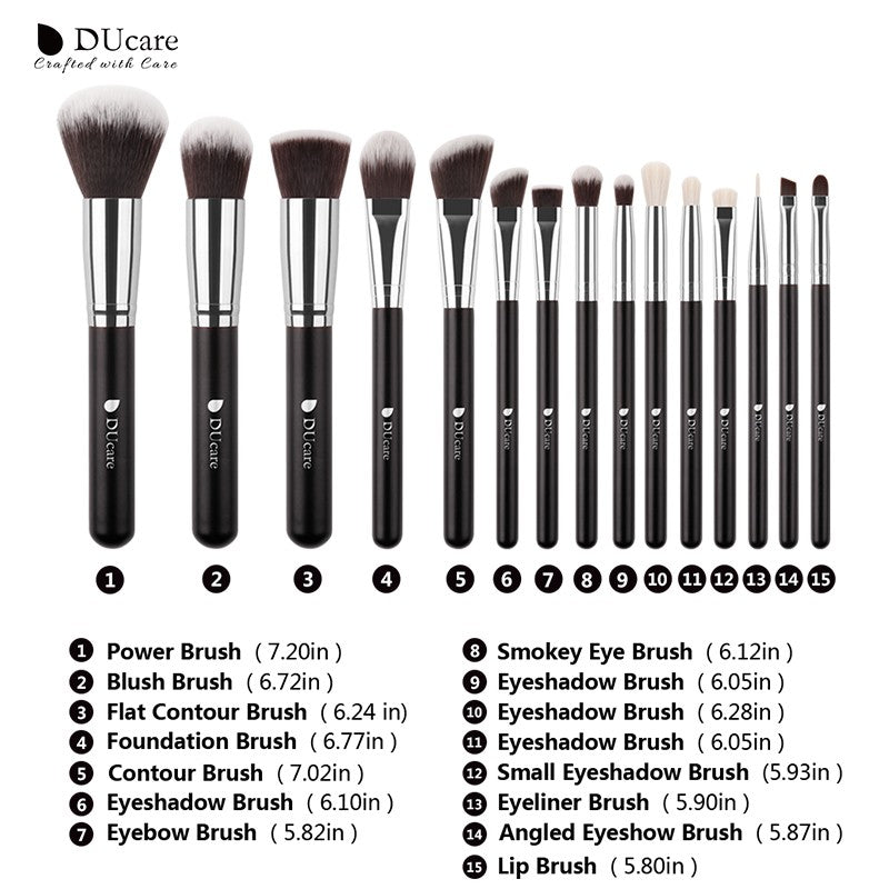 DUcare professional series 15pcs makeup brushes set