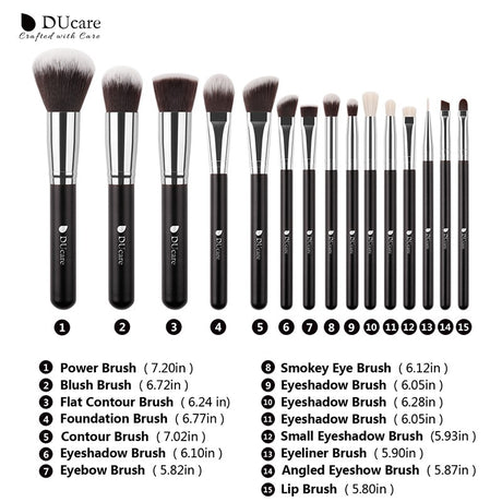 DUcare professional series 15pcs makeup brushes set