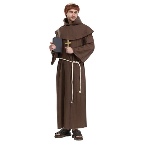Medieval MONK Costume with WIG - O.S.